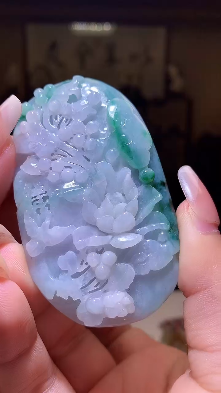 【闪购商品】定制翡翠未镶嵌1085xx-毛货挂件25