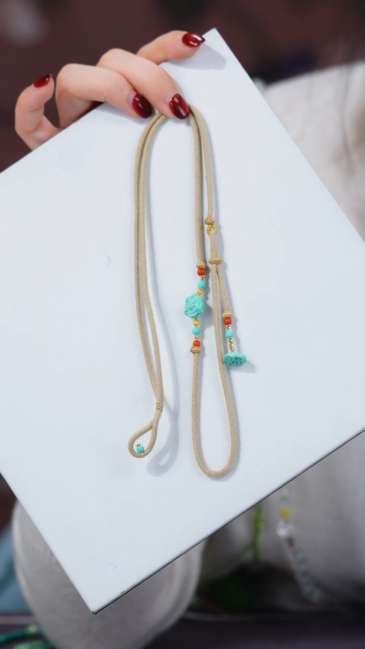 【闪购商品】绿松石项链18K金镶嵌1