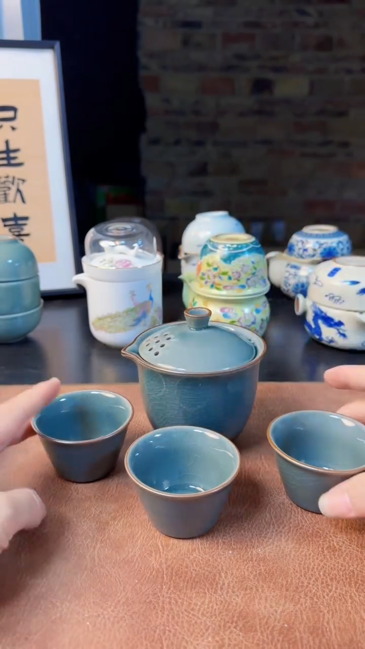 【闪购商品】杯德化白瓷，快客茶具