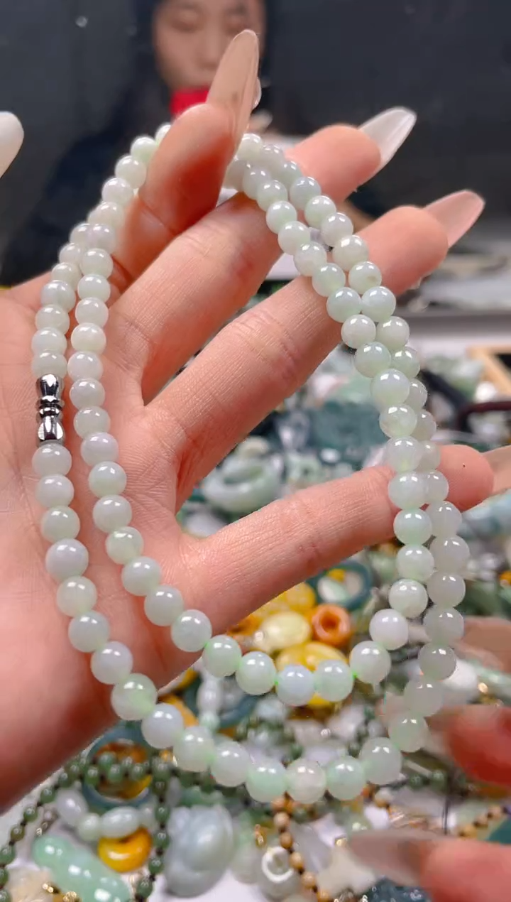 【闪购商品】翡翠颈饰未镶嵌5-6MM/Z/翡翠A货一图一物
