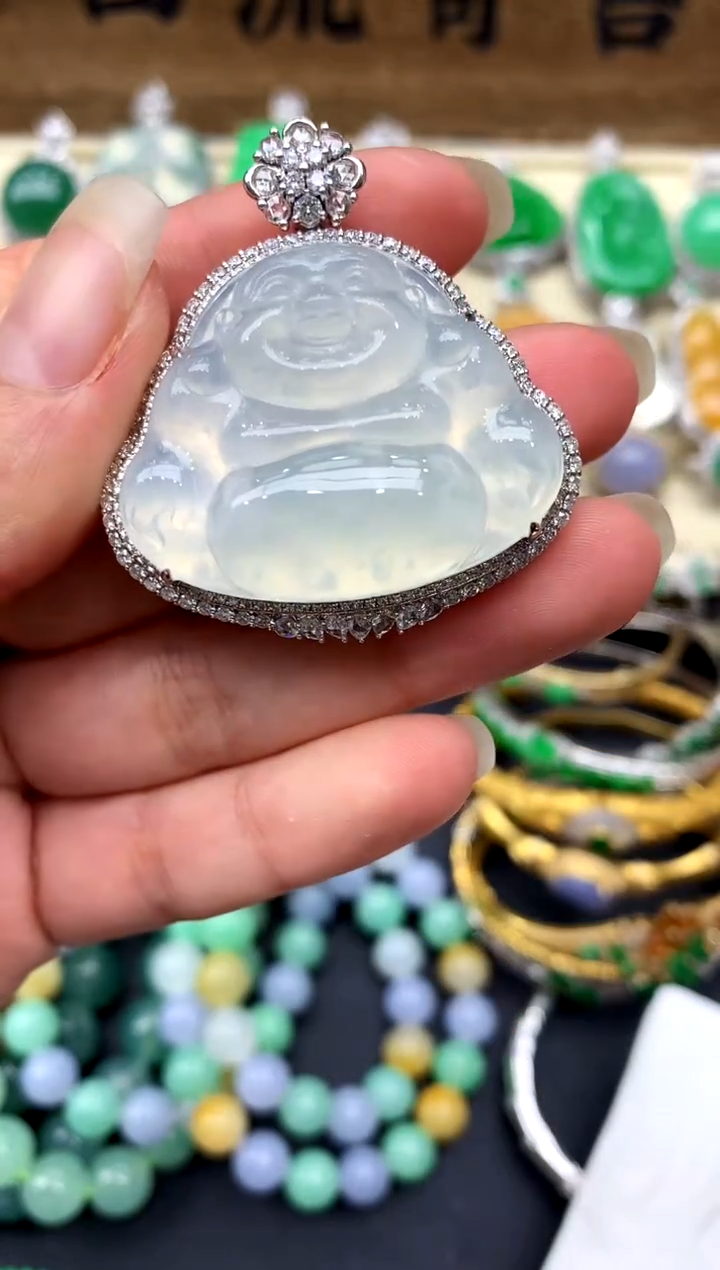 【闪购商品】翡翠颈饰18K金镶嵌175-中国好珍宝