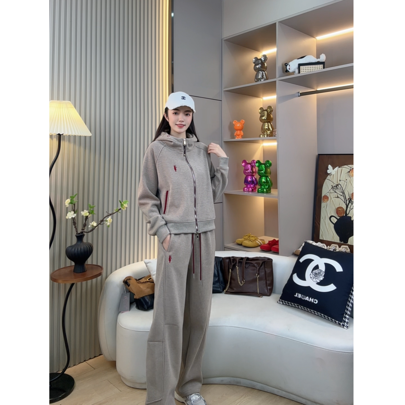 【琴琴专属】冬季新款加绒运动风休闲时尚套装时-B6088