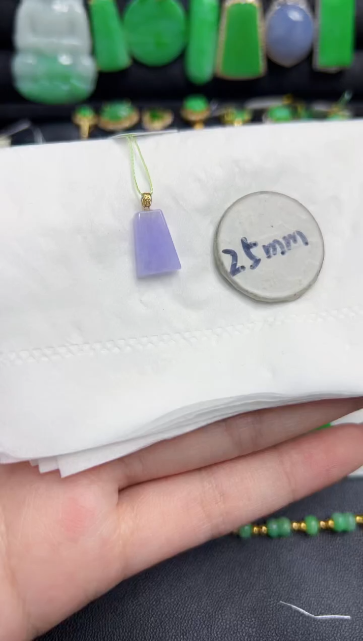 【闪购商品】翡翠颈饰18K金镶嵌Y缅料A货/支持复检/一件