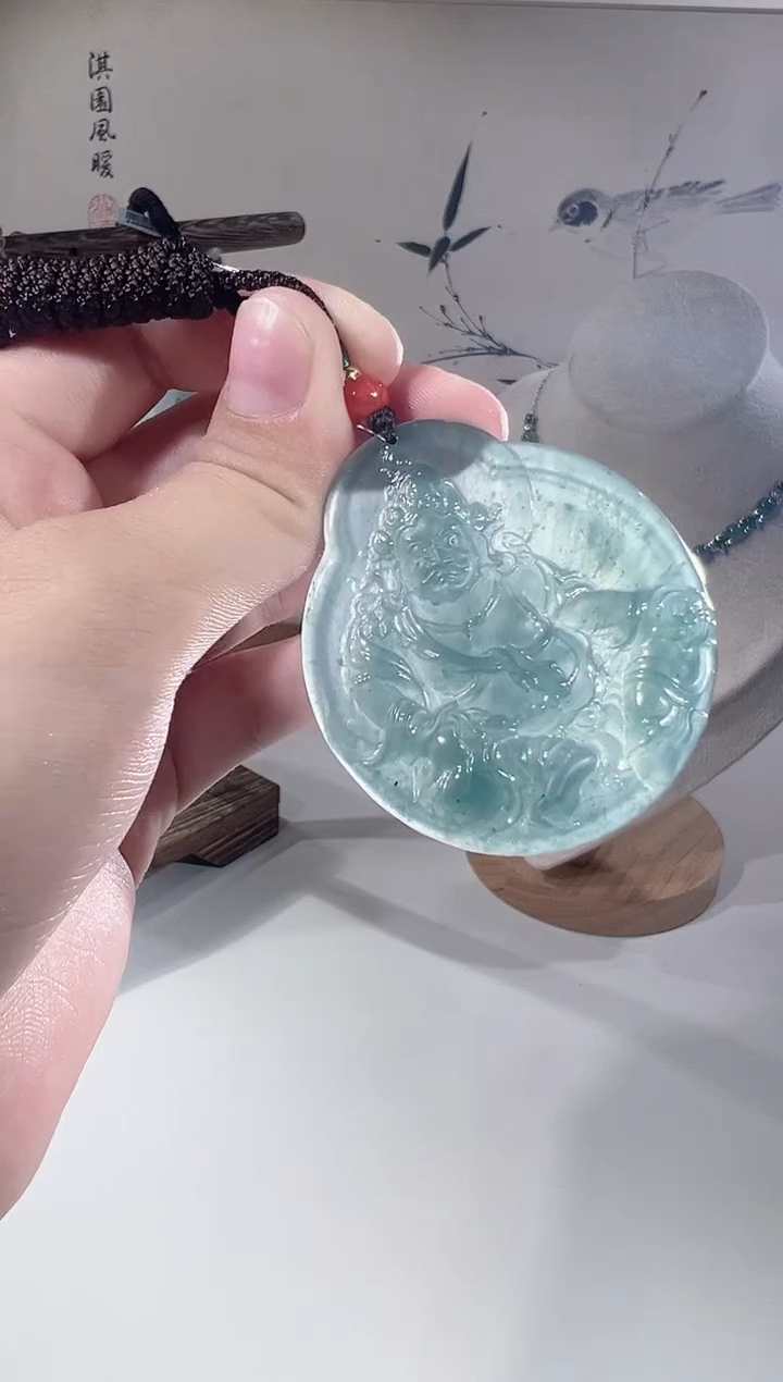 翡翠未镶嵌吊坠(不含链)黄财神