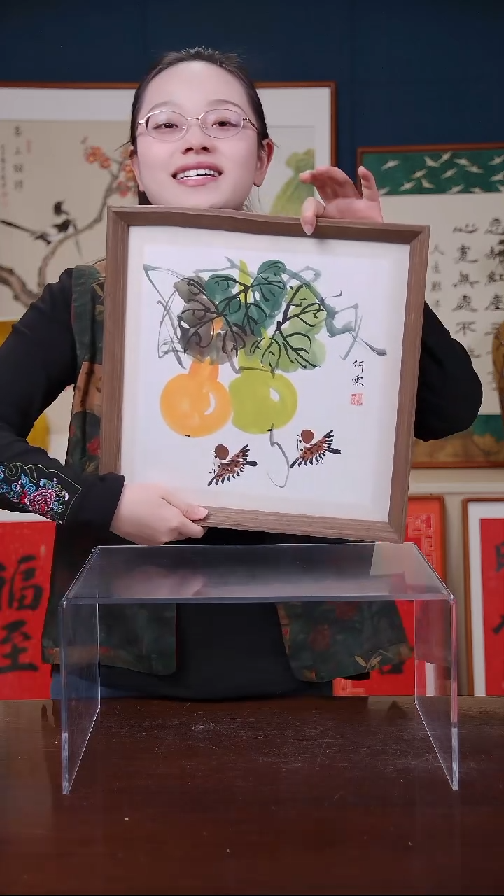 【闪购商品】书法福禄    葫芦    尺寸35*35