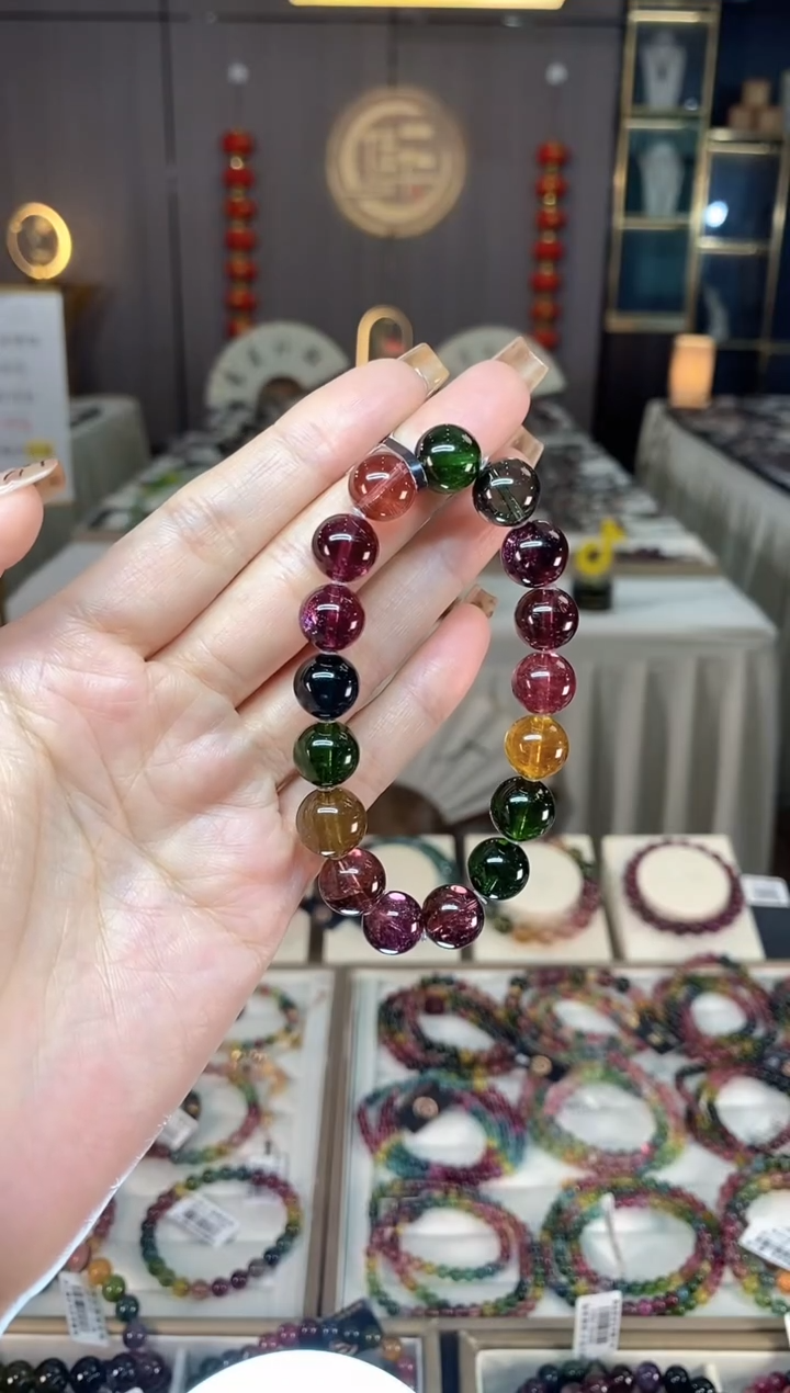 未镶嵌收藏级老矿色标净体单圈手串11mm+碧玺dan一物一证