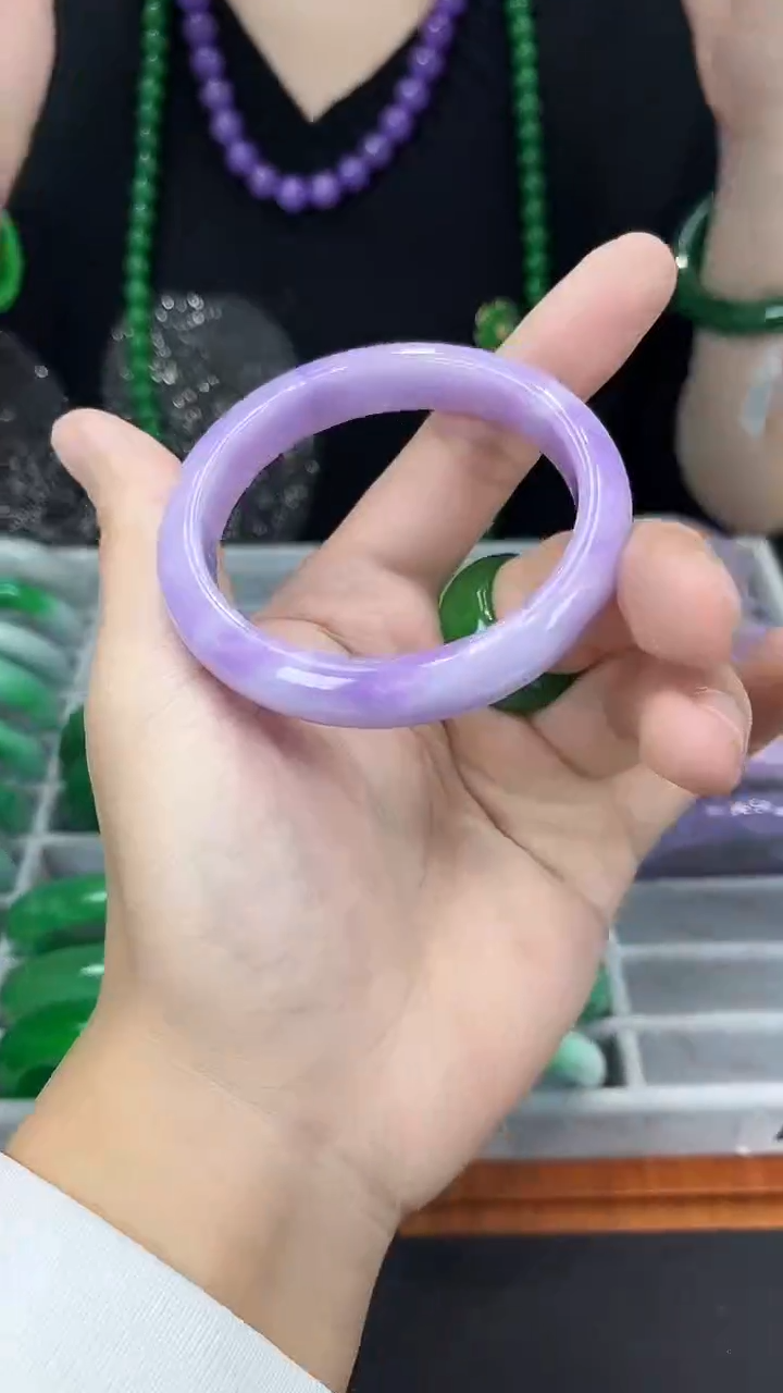 【闪购商品】砖雕s79 紫罗兰手镯 圈口56.7