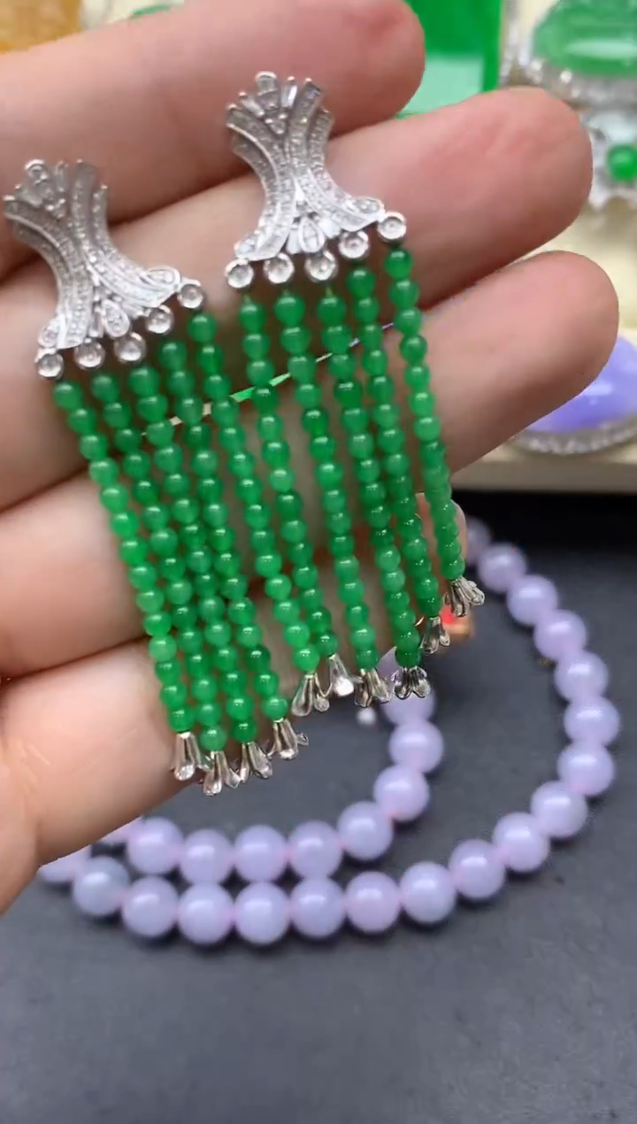 【闪购商品】翡翠耳饰18K金镶嵌741-中国好珍宝