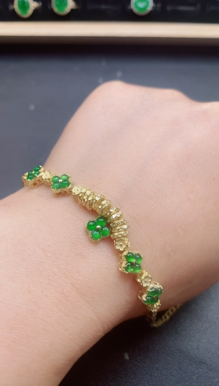 银S925镶嵌手链翡翠321321