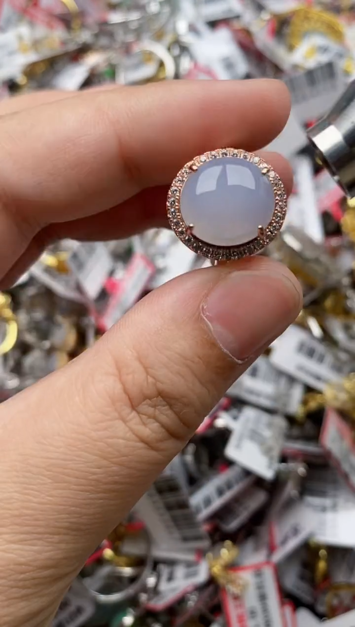 【闪购商品】翡翠戒指银S925镶嵌55555---6
