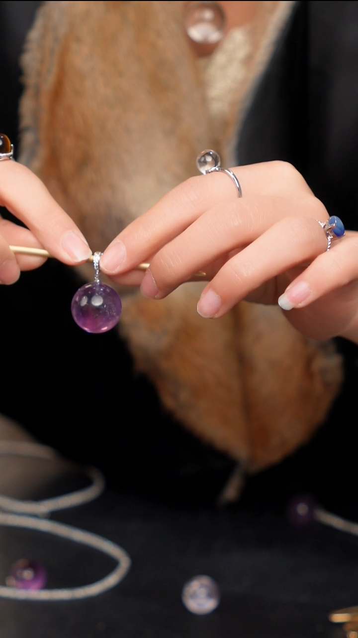 水晶摆件未镶嵌紫水单珠