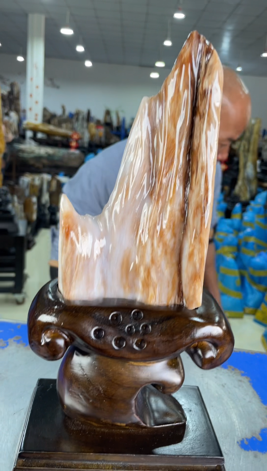 【闪购商品】硅化玉摆件未镶嵌14