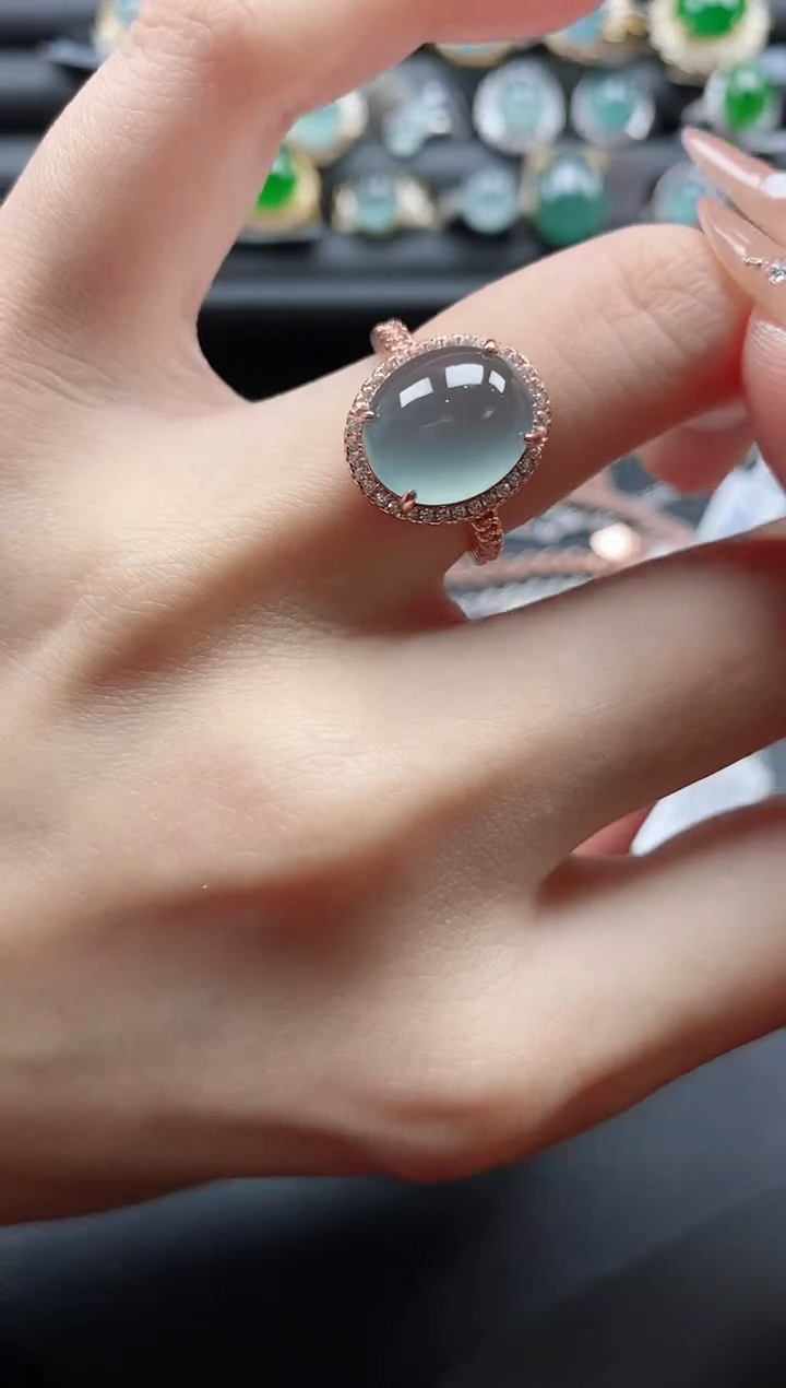 【闪购商品】翡翠戒指银S925镶嵌1111