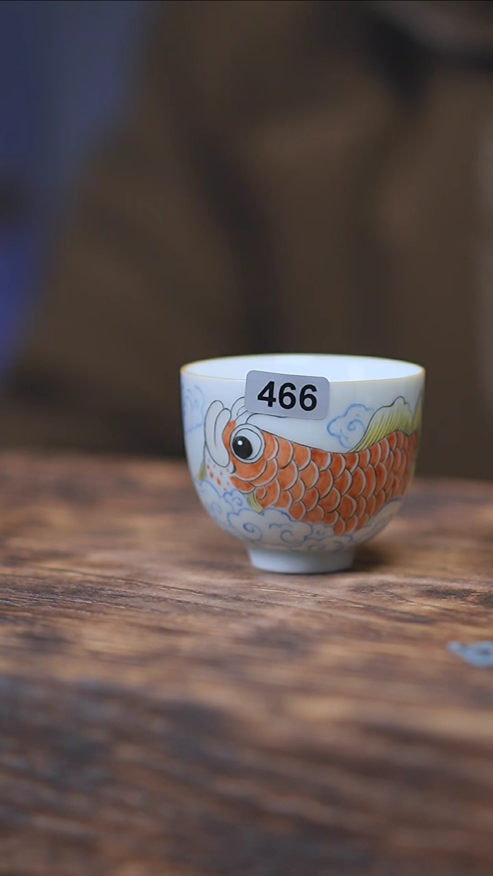 【闪购商品】466景德镇手绘龙鱼单杯