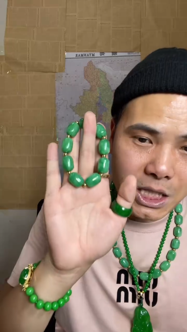 未镶嵌手串翡翠【小伍珠宝】高端时尚老型珠手串