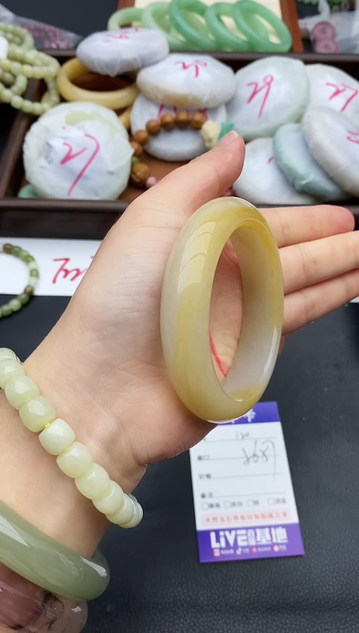 未镶嵌手镯石英质玉120+56/57