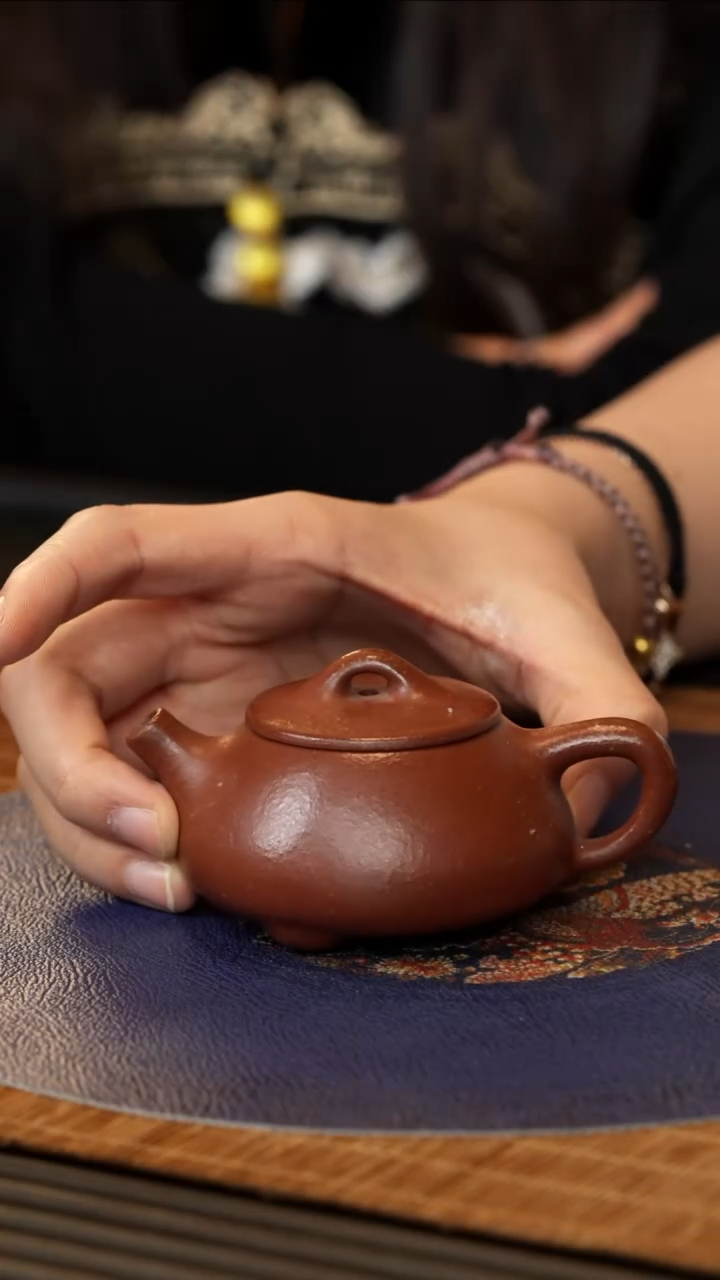 【闪购商品】紫砂茶壶GS 天青 石瓢 90cc