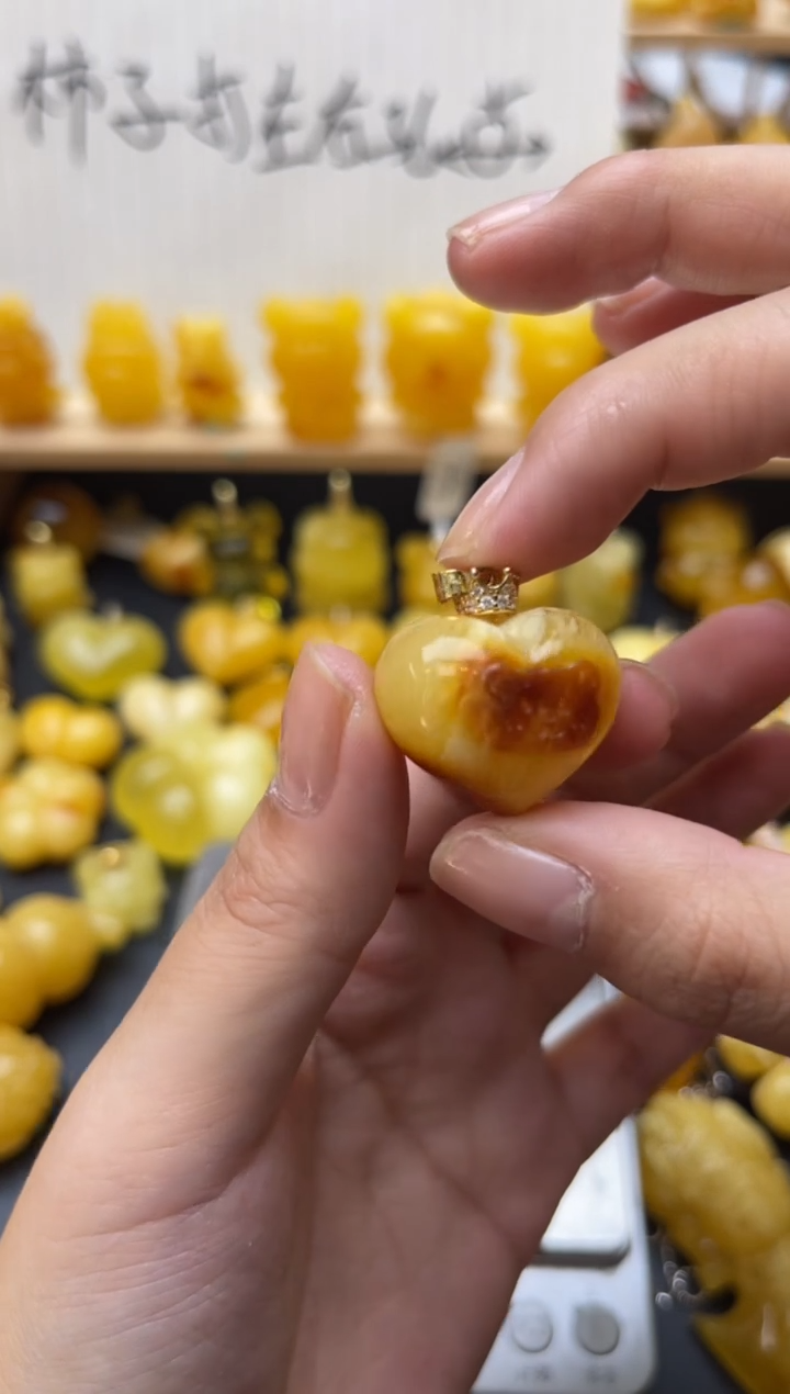 琥珀银S925镶嵌珠宝奇石142琥珀蜜蜡微瑕