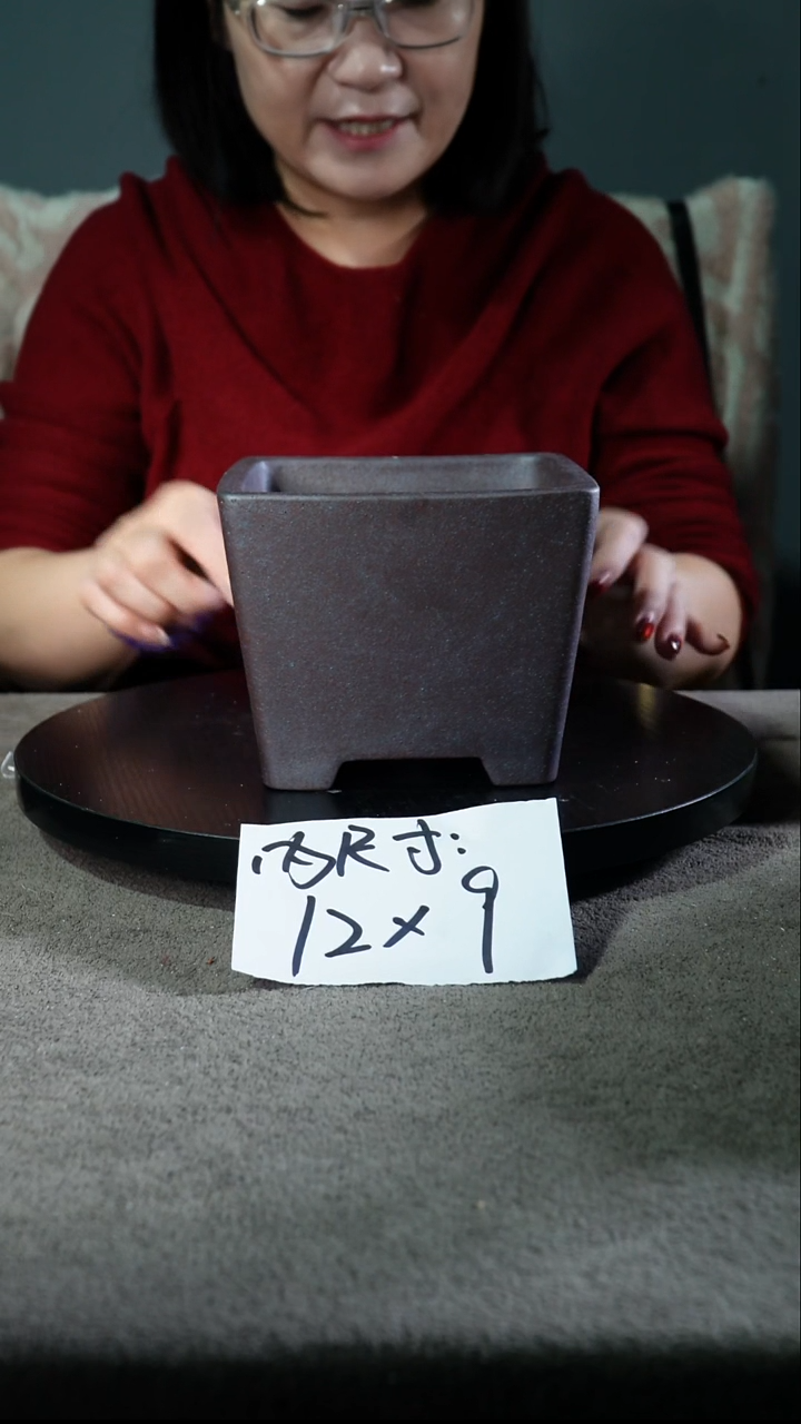 宜兴紫砂花盆小盆