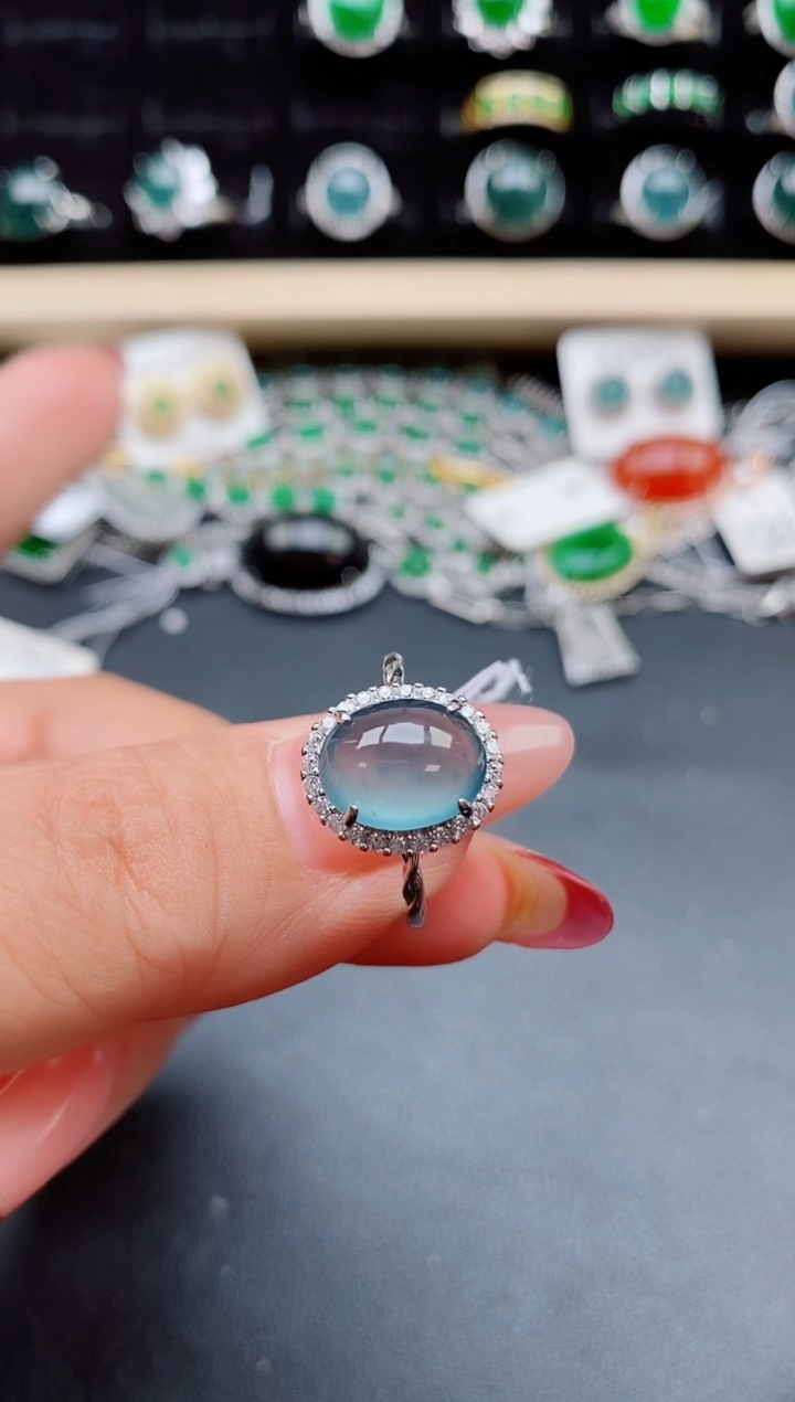 【闪购商品】翡翠戒指银S925镶嵌321321