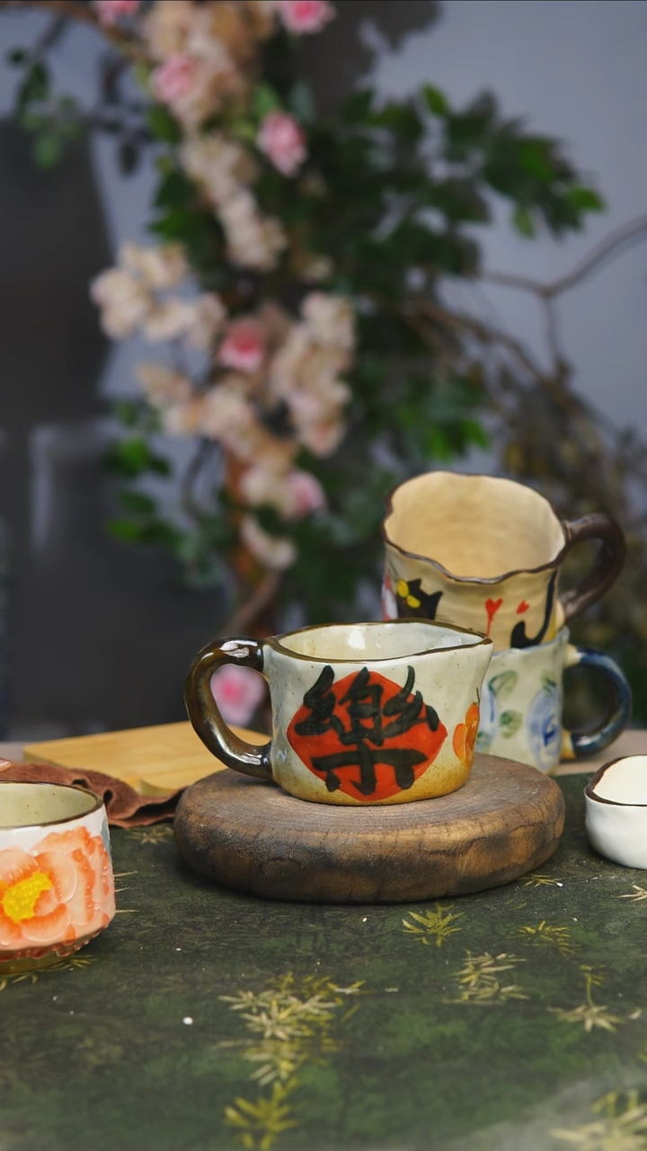 【闪购商品】微瑕水杯釉下彩手绘