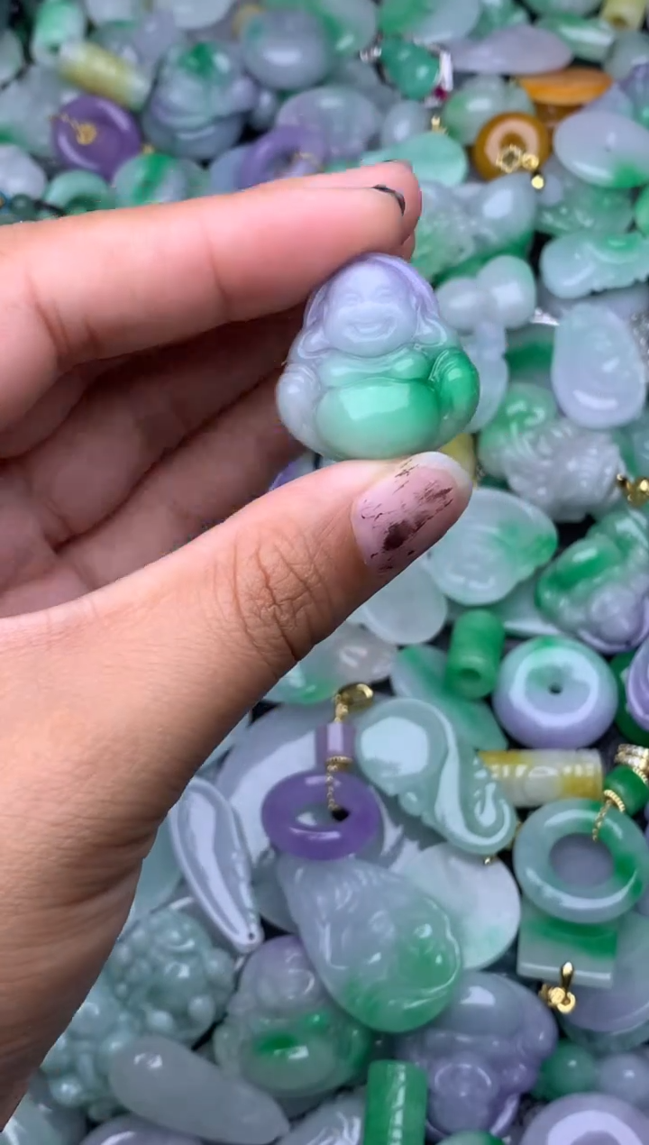 翡翠未镶嵌颈饰天然缅甸翡翠吊坠