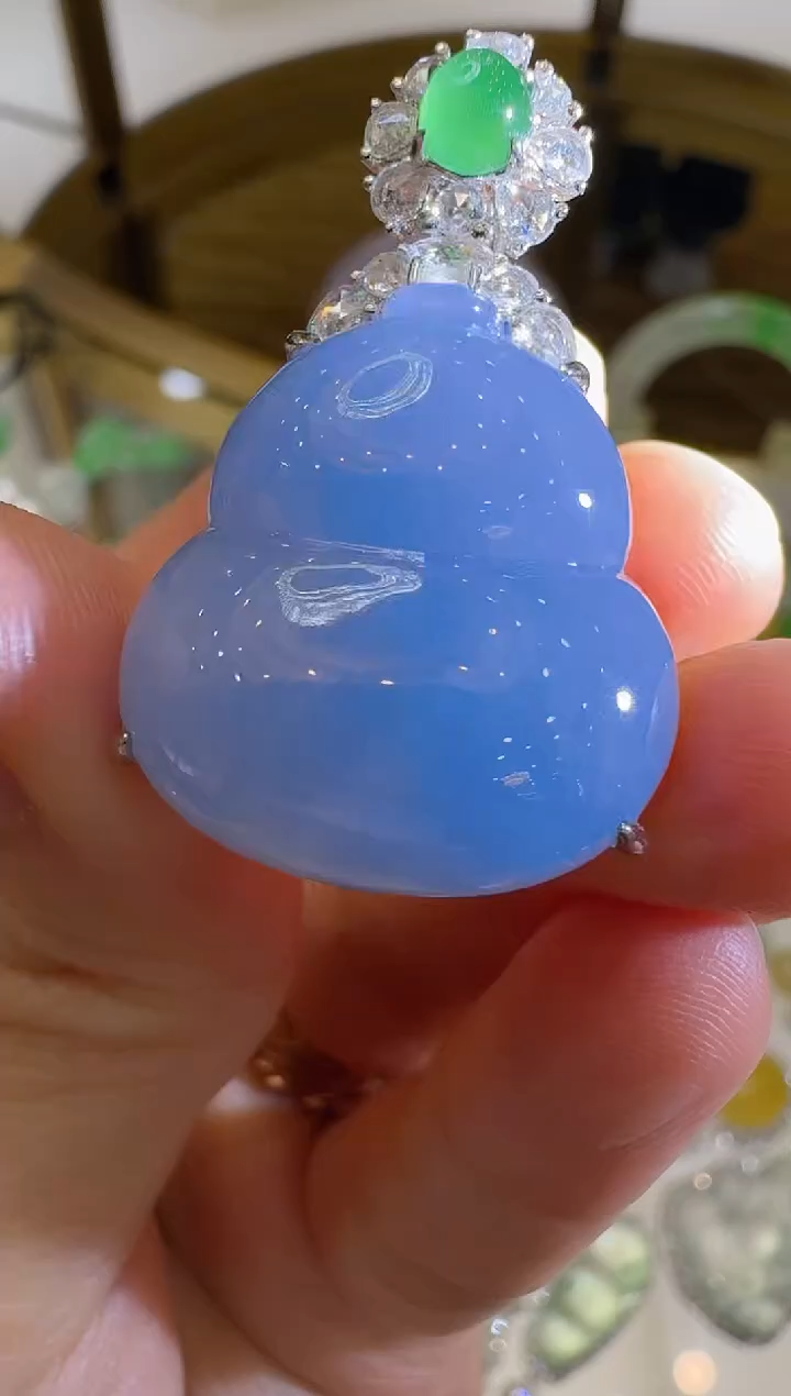 翡翠18K金镶嵌吊坠(不含链)多样性团购发一件