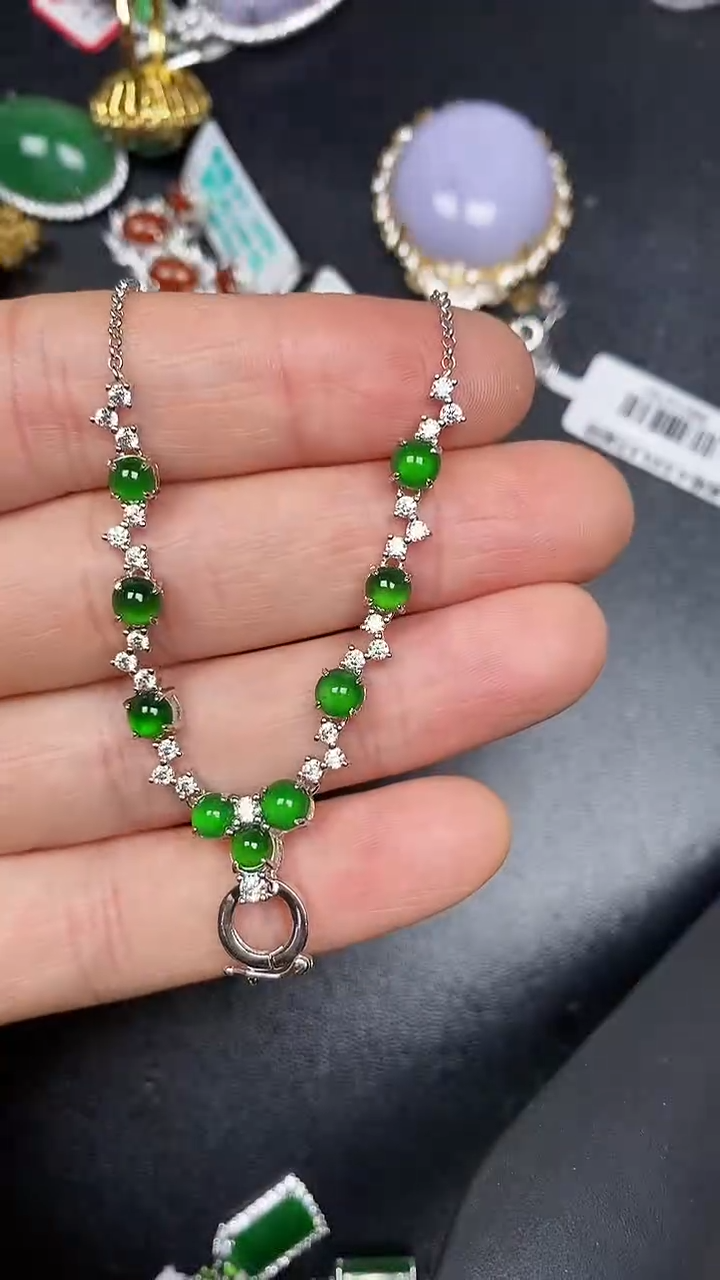 银S925镶嵌戒指翡翠5300