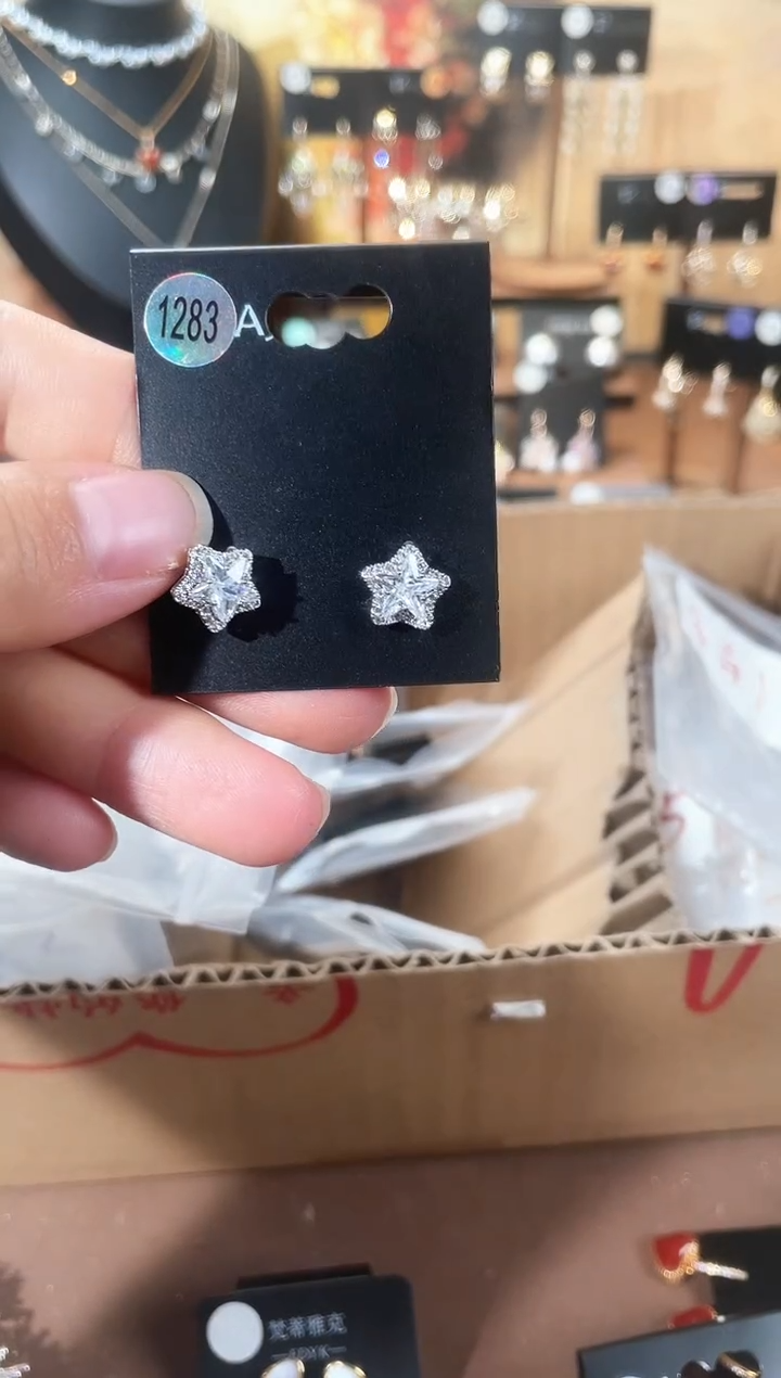 合金925银锆石豆1283