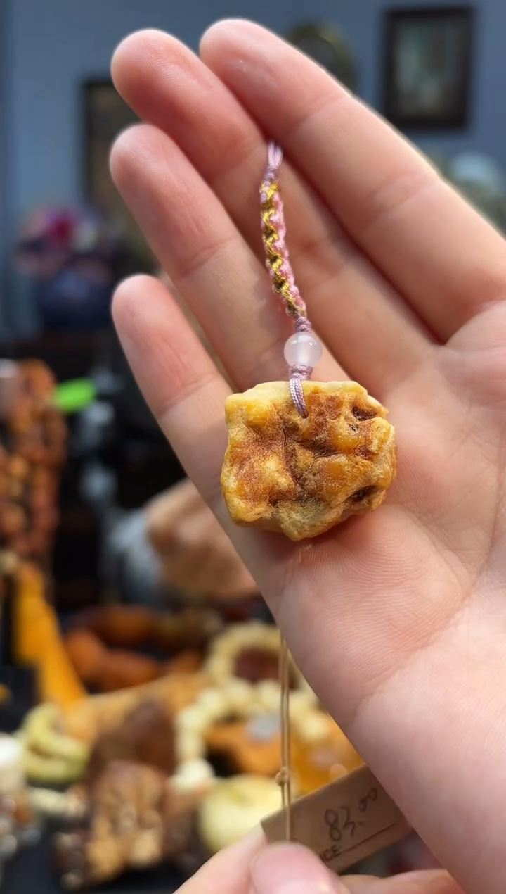 琥珀颈饰未镶嵌手机挂