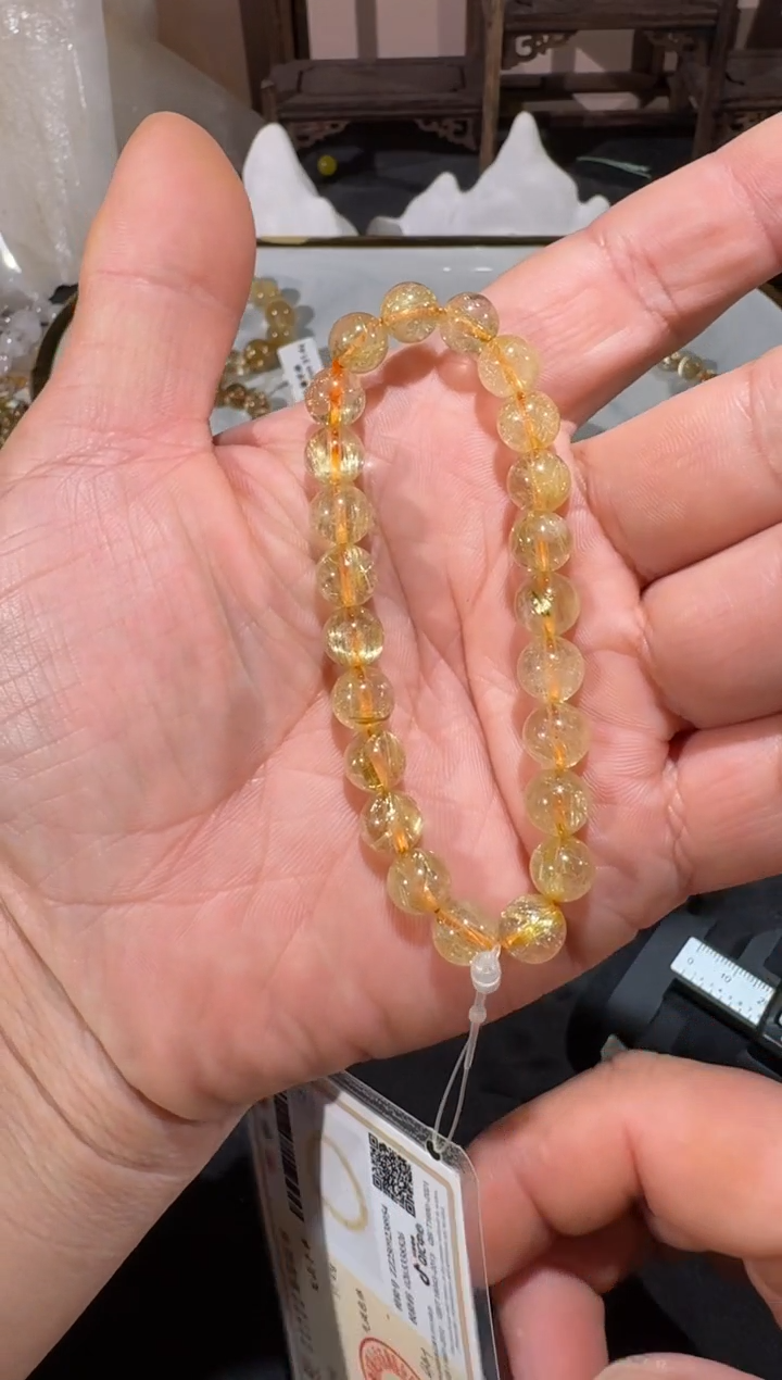 未镶嵌手串发晶SJ-756金发晶