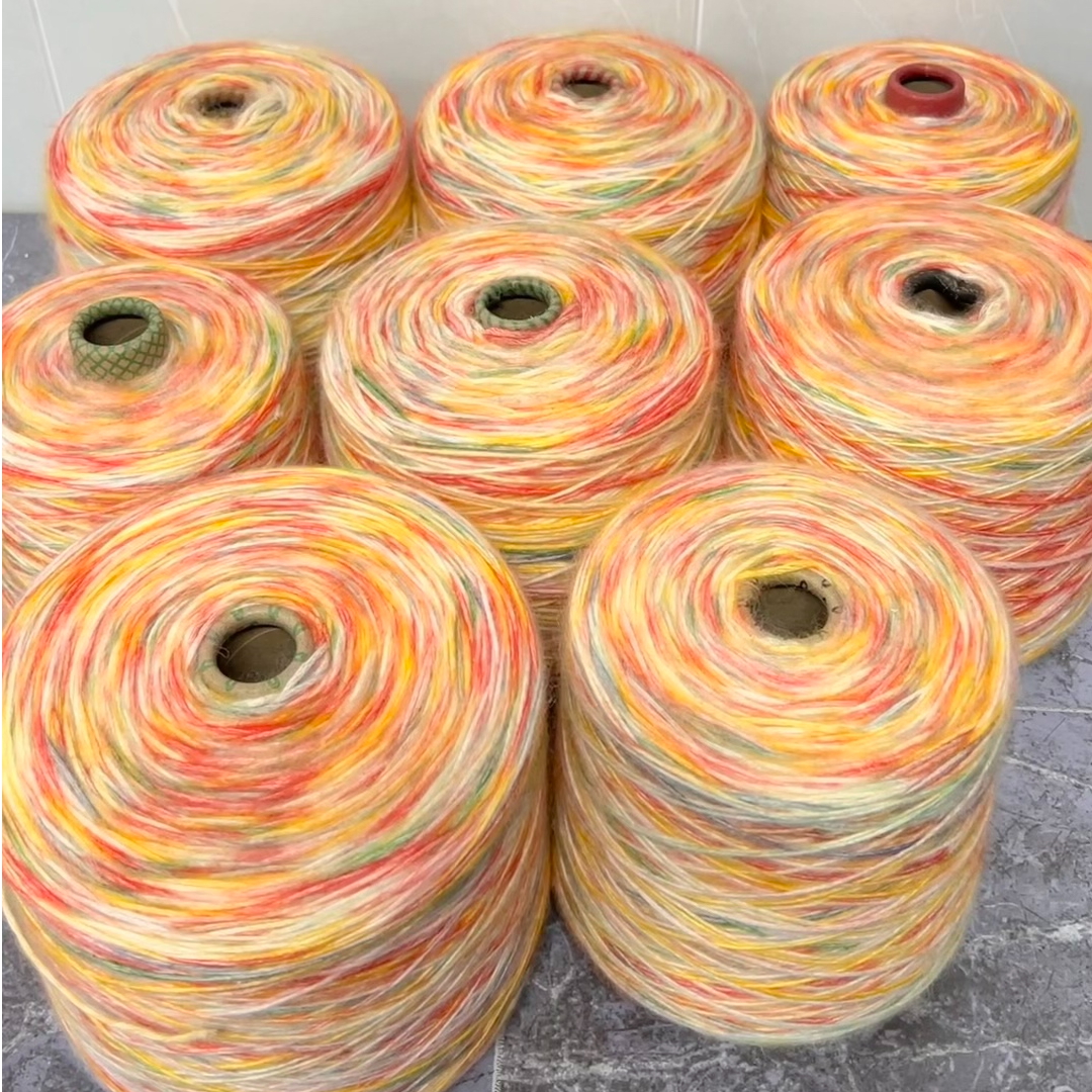 渐变毛线全棉加澳毛云团平替长渐变云团毛线团手工绒毛线