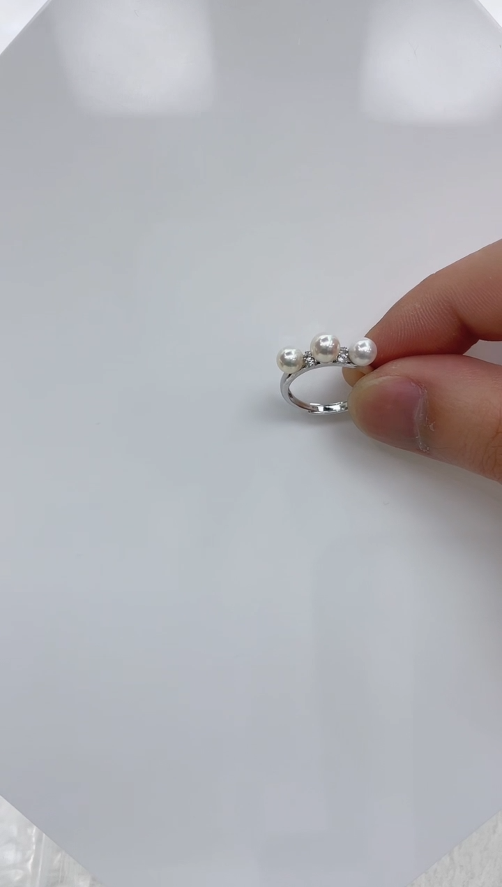 【闪购商品】海水珍珠戒指银S925镶嵌海水珍珠戒指