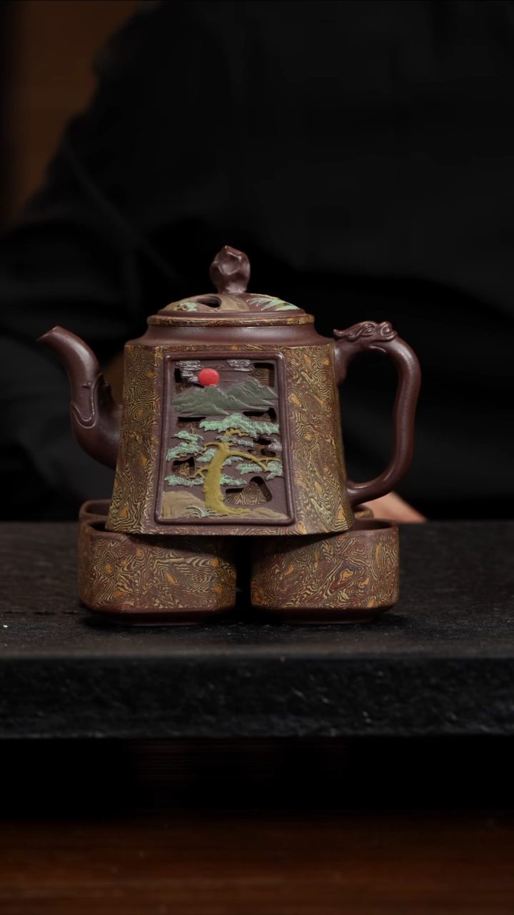 茶壶紫砂宜兴知衍传器原矿全手49套组