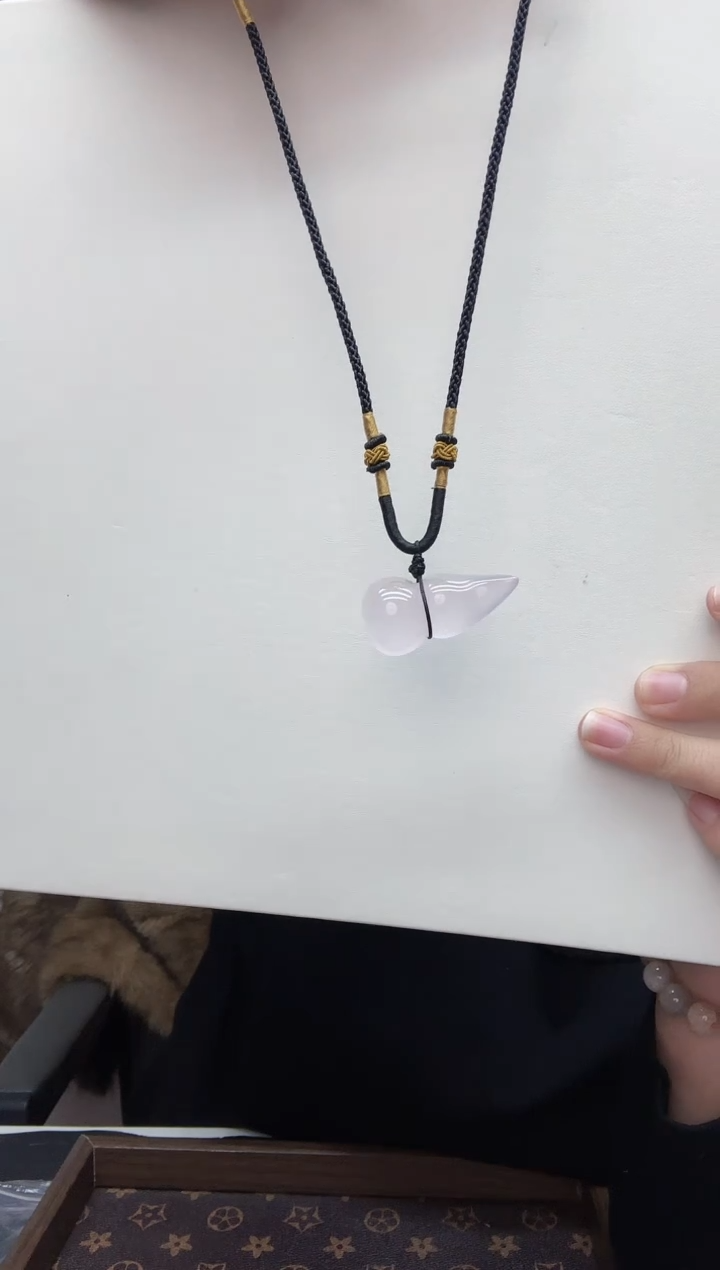 颈饰未镶嵌水晶纯天然六芒星光粉水晶58