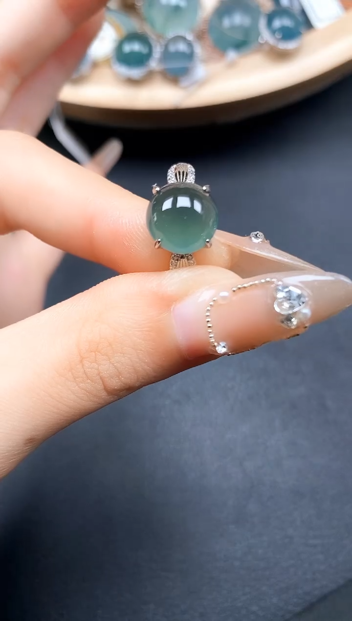 【闪购商品】翡翠戒指银S925镶嵌翡翠