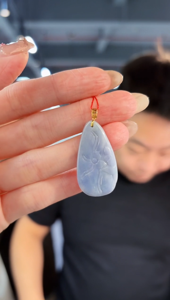 【闪购商品】翡翠颈饰18K金镶嵌缅料A货/支持复检/一件