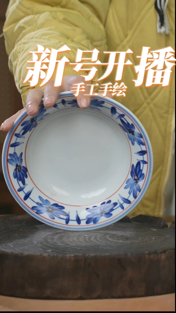 【闪购商品】瓶景德镇高温釉下彩手工手绘陶瓷餐具