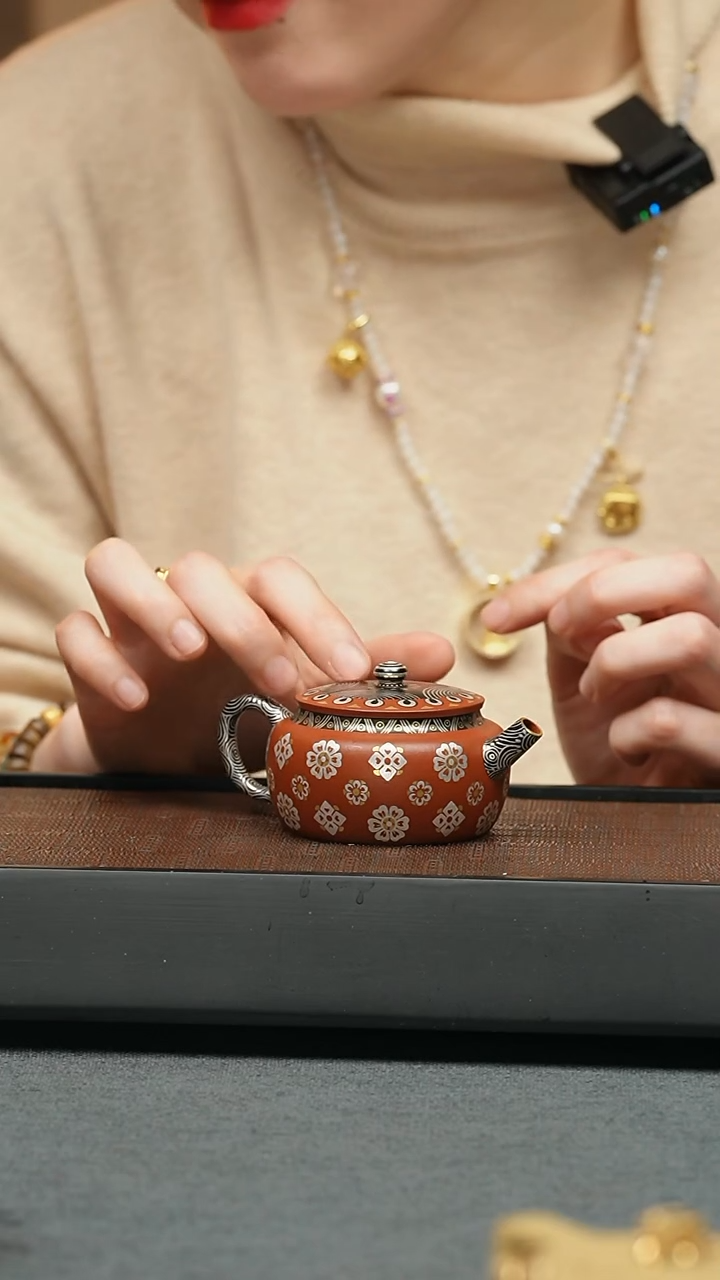 【闪购商品】紫砂茶壶五堂 老花桑扁