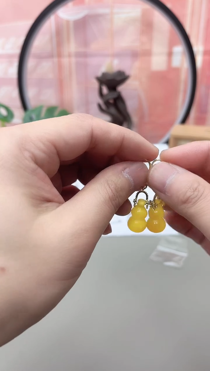 银S925镶嵌耳坠玛瑙/玉髓c802