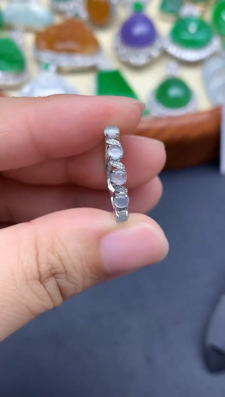 18K金镶嵌戒指翡翠388-中国好珍宝