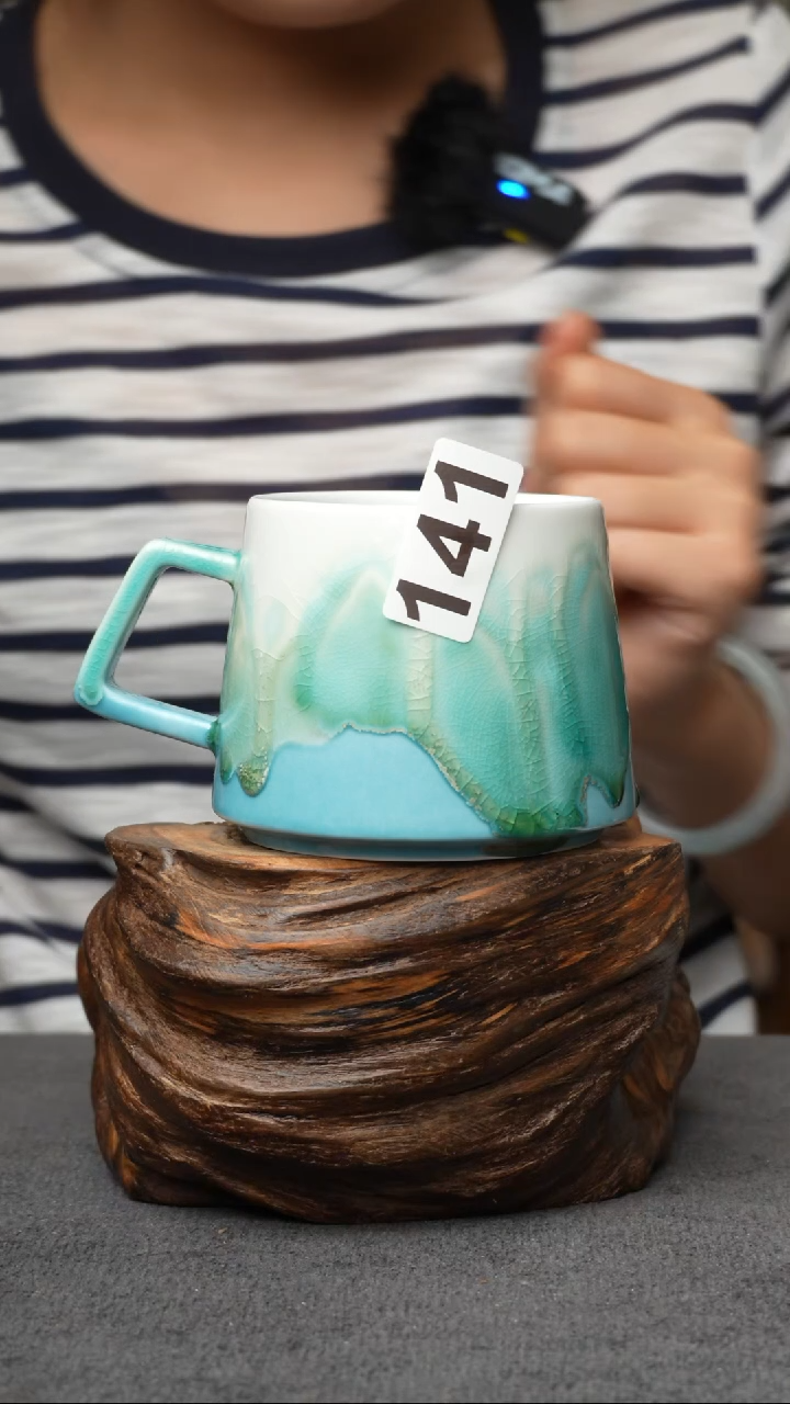 杯子141景德镇手创颜色釉杯（食品级）带冰裂纹