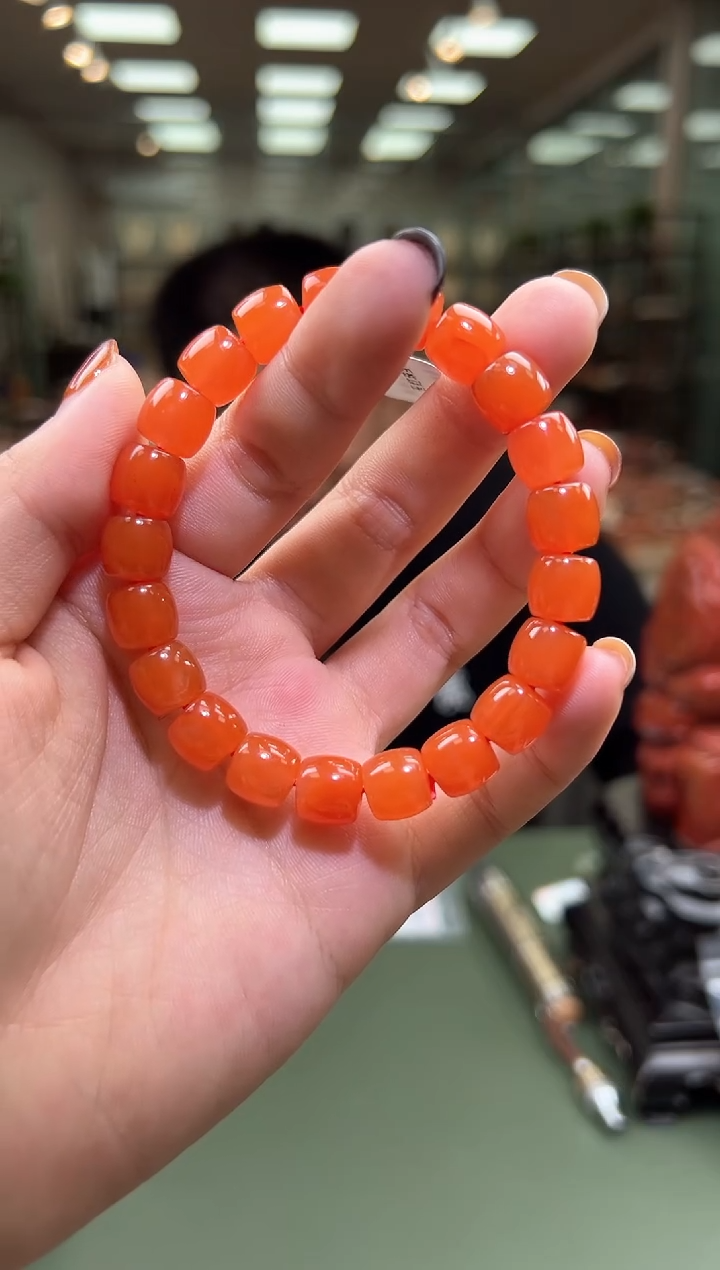 【闪购商品】南红玛瑙手串未镶嵌单圈手串一条约9mm 多样性发货