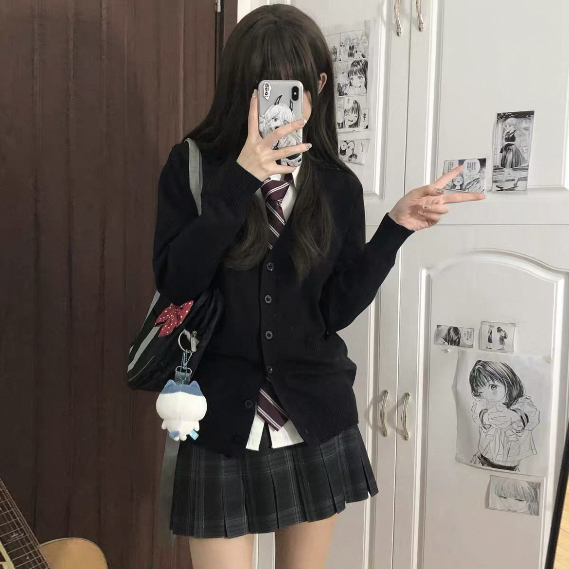 原创JK毛衣开衫外套制服长袖秋冬日系百搭学生学院风