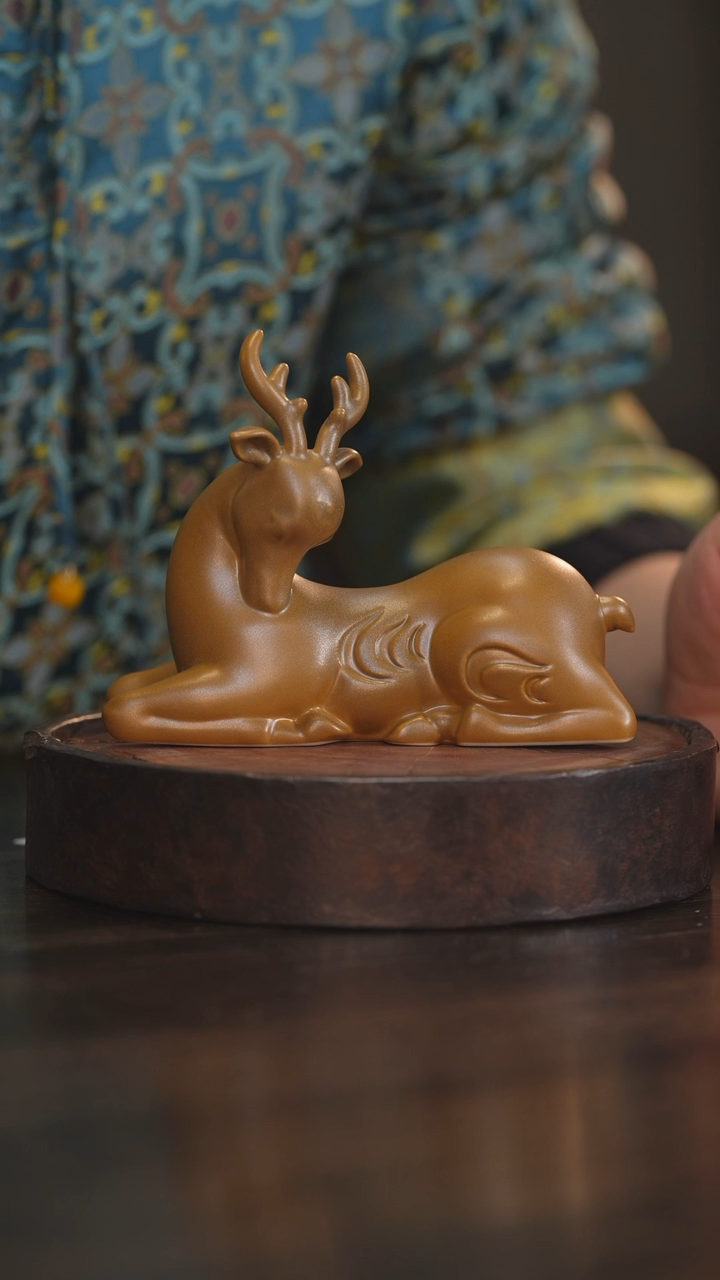 【闪购商品】杯12柴房陶瓷丨茶叶末色鹿