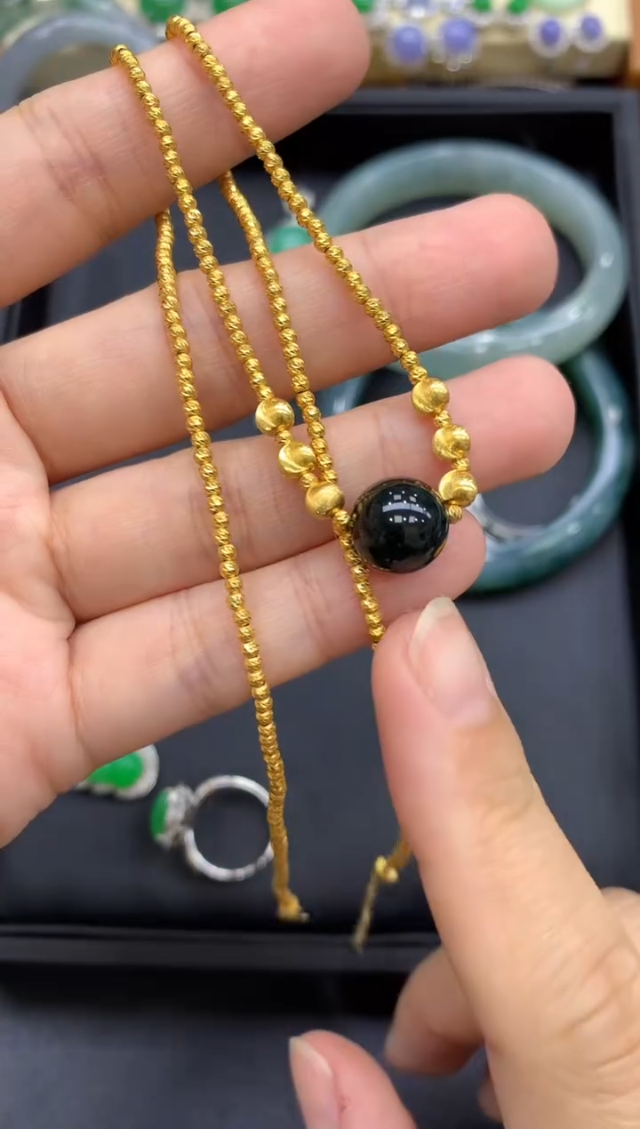 颈饰18K金镶嵌翡翠500-中国好珍宝