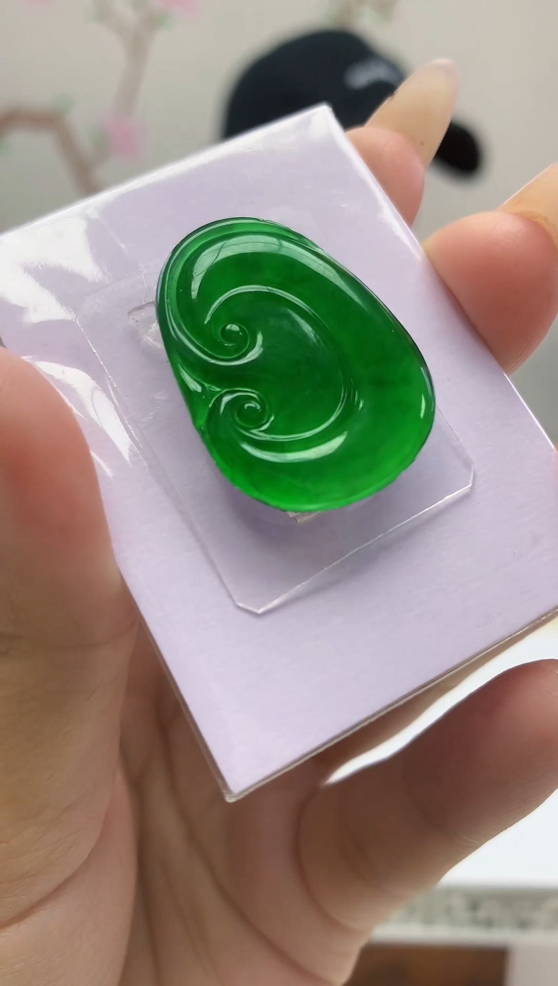 定制翡翠未镶嵌036xy-毛货如意47赠链子