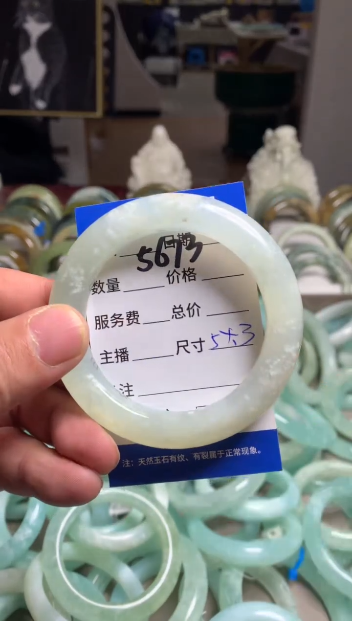 【闪购商品】蛇纹石玉手镯未镶嵌5673