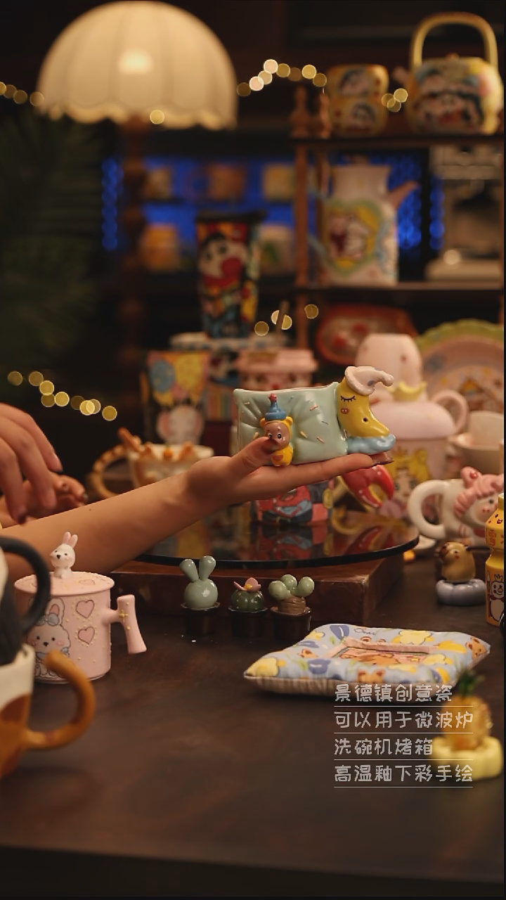 陶瓷景德镇可爱陶瓷釉下彩绘设计师款