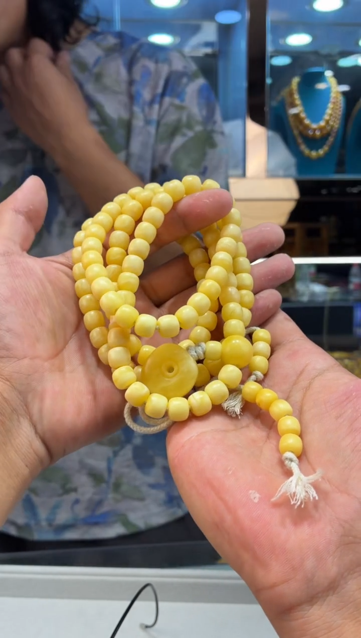 未镶嵌颈饰蜜蜡噶玛珠宝108珠